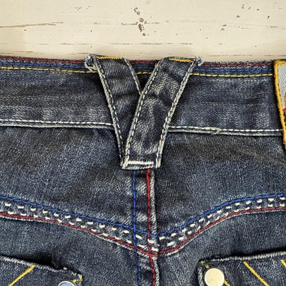 Coogi Jeans Mens 36x34 Blue Denim Relaxed Wide Leg Embroidered Graphic Hip Hop - Picture 5 of 16